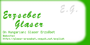 erzsebet glaser business card